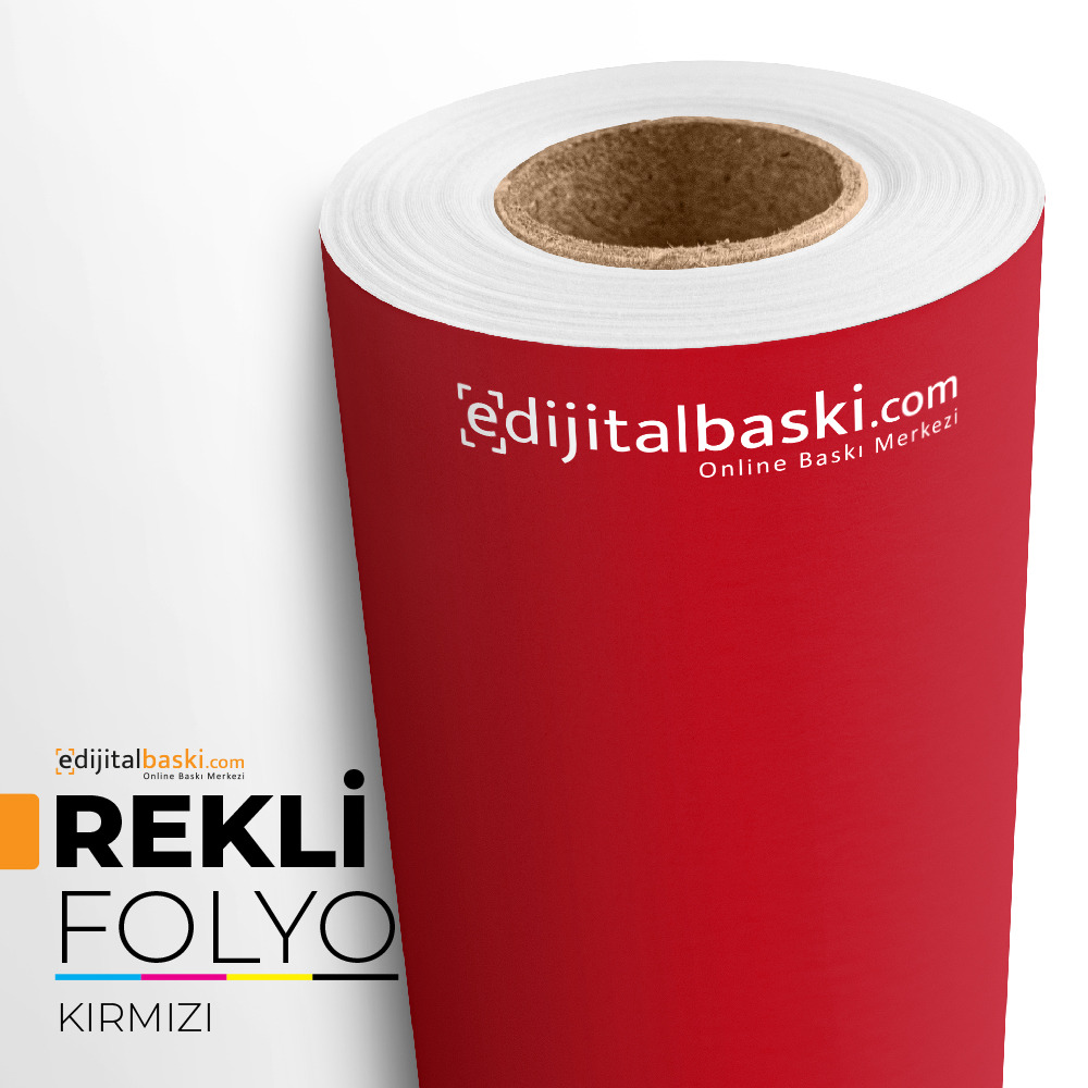 Kirmizi Renkli Folyo Düz Kendinden Yapiskanli